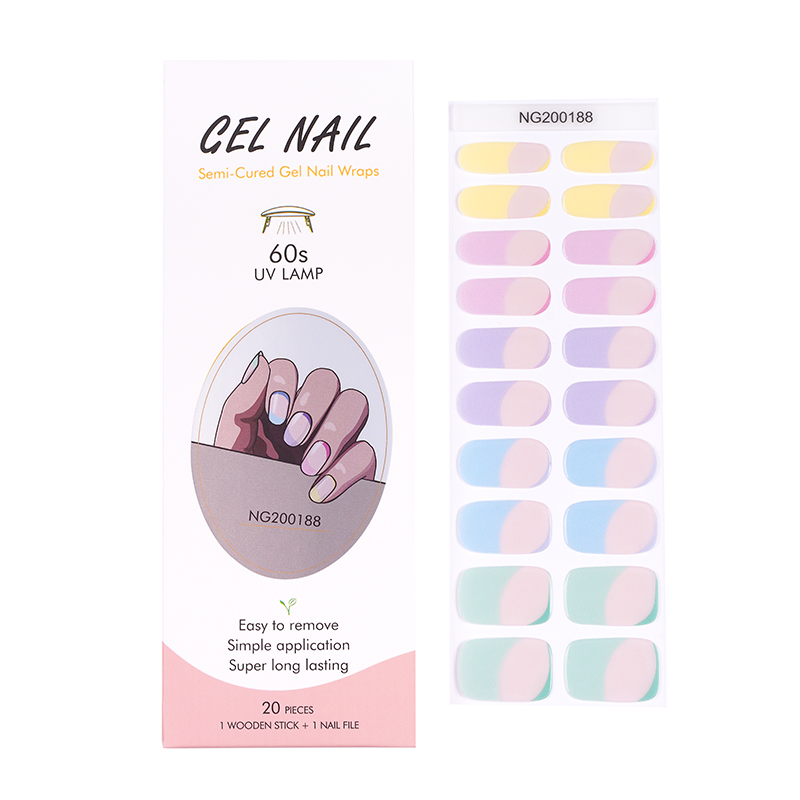 Huizi French Gel Nail Strips P - Full Cover Adhesive review and price